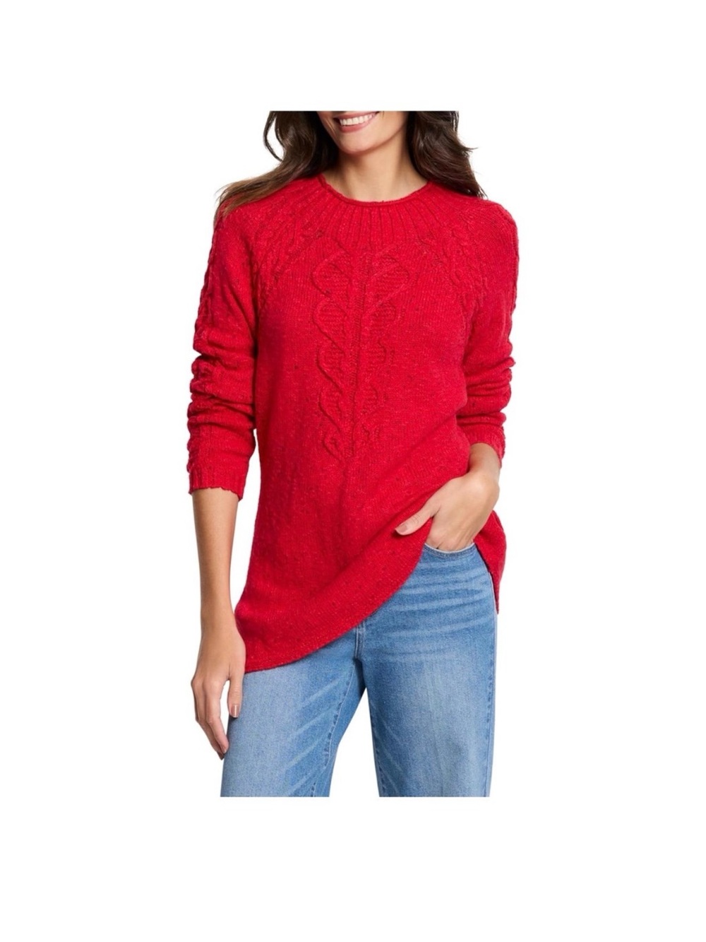 NIC+ZOE Women's Femme Cable Sweater